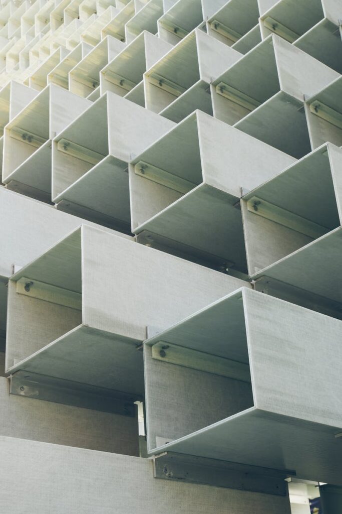 pexels-photo-1544943-1544943 Close-up of a modern architectural installation with geometric patterns in Toronto.